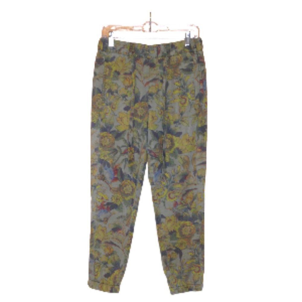 Pam & Gela Floral-Print Sash-Tie Joggers Small